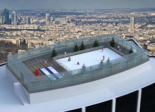 rooftop - patinoire - tour montparnasse