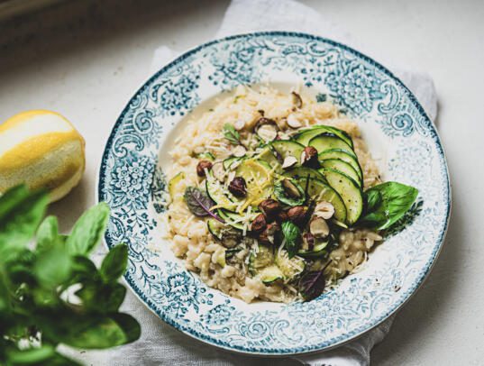 risotto courgettes herbes et citron