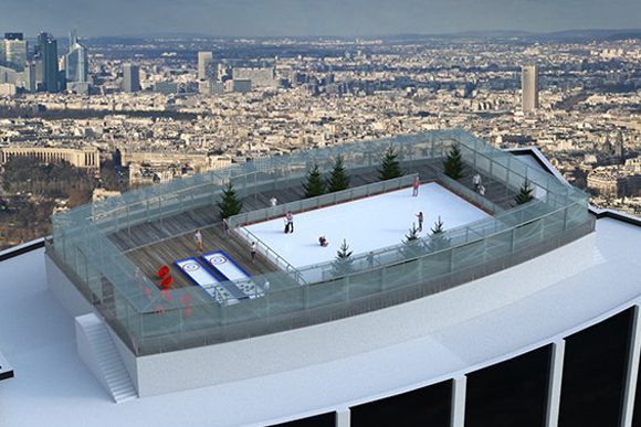 rooftop - patinoire - tour montparnasse