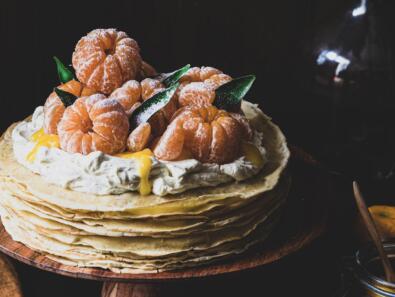 Gâteau de crêpes à la clémentine
