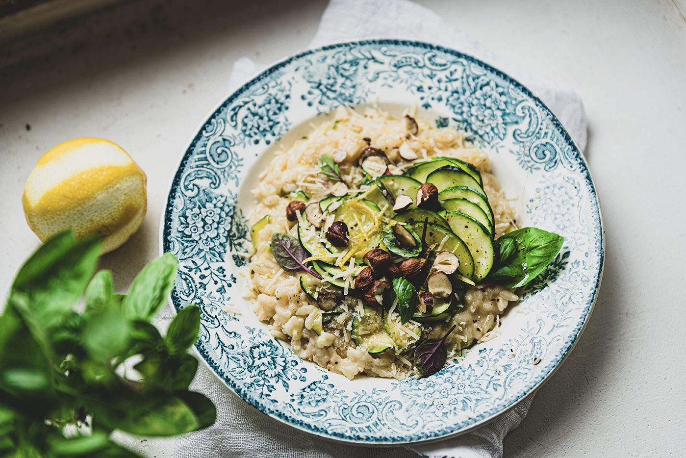 risotto courgettes herbes et citron